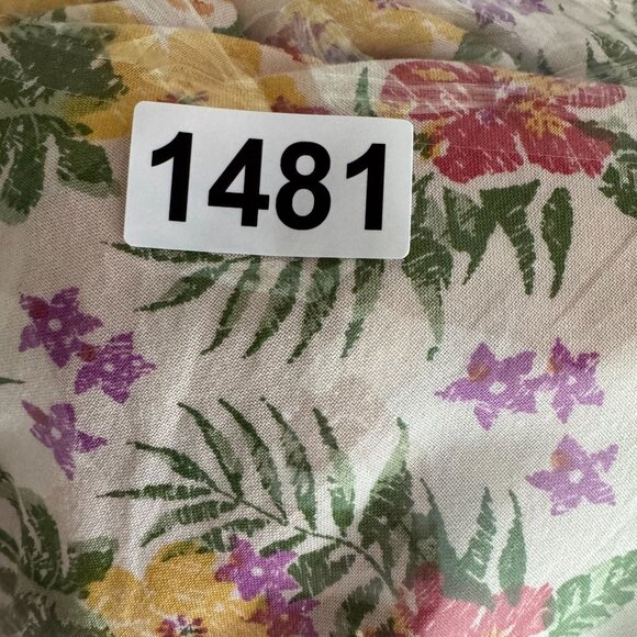 ANGIE Tropical Pineapple Hi Low Maxi Dress NEW Puff Sleeves Sweetheart Neck M - Picture 8 of 8